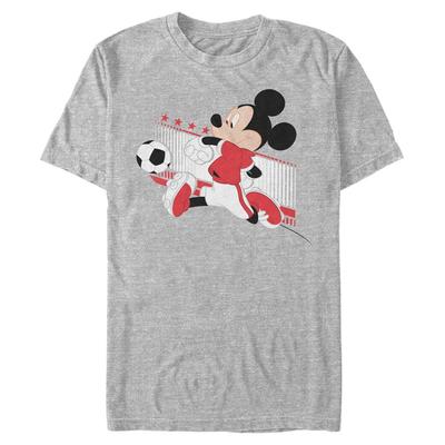 Disney - Micky Maus - Mickey Canada Kick - Männer T-Shirt - Grau meliert - Vorne