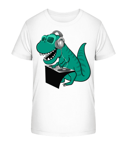 Aperçu: T-Rex DJ - T-shirt bio Enfant Stanley Stella 2.0 - Blanc - Devant