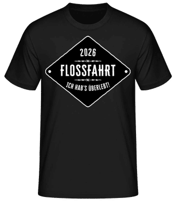 Flossfahrt 2025 Badge - Männer Basic T-Shirt - Schwarz - Vorne