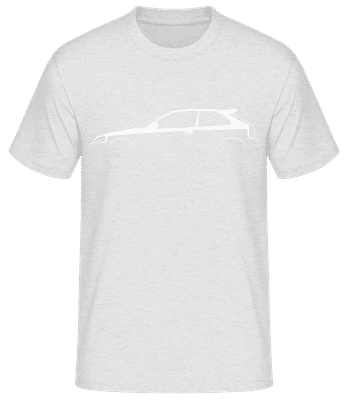 'Honda Civic Type-R (EK9)' Silhouette - Männer Basic T-Shirt - Grau meliert - Vorne
