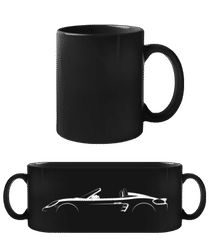 'Porsche 718 Boxster Sp. 982' Silhouette · Black Mug