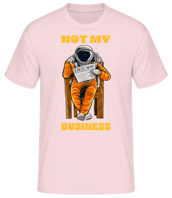 Astronaut Not My Business - Pánske basic tričko - Ružová - Predné
