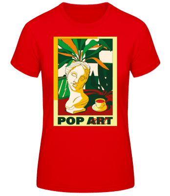 Pop Art - Women's Basic T-Shirt - Red - Front