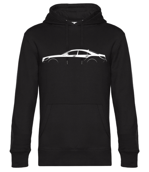 Aperçu: 'Mercedes-Benz CLS C218' Silhouette - Sweat à capuche premium Unisexe - Noir - Devant