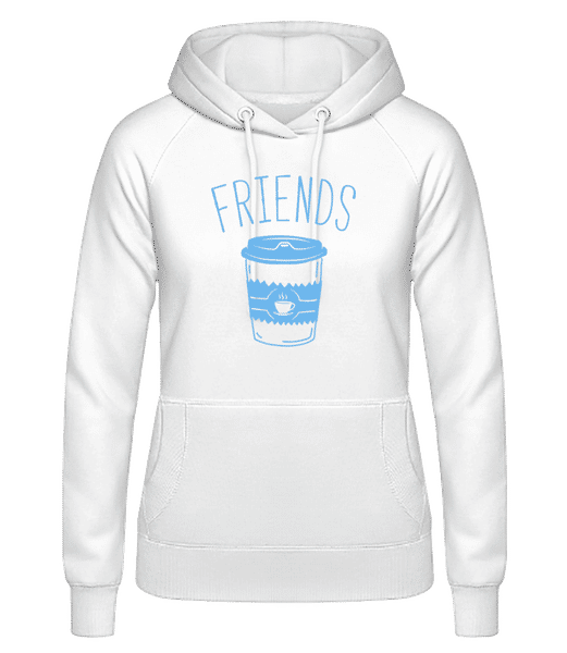 Aperçu: Friends Coffee - Sweat à capuche Femme - Blanc - Devant