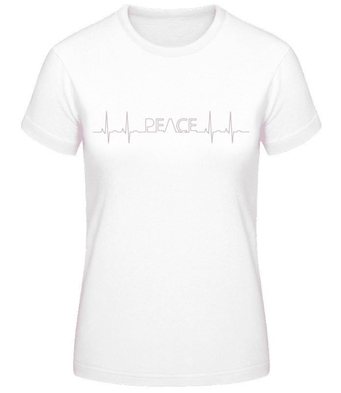 Preview: Peace Heartbeat - Women's Basic T-Shirt - White - Front