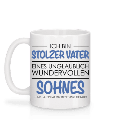 Stolzer Vater Sohn - Tasse - Weiß - Hinten