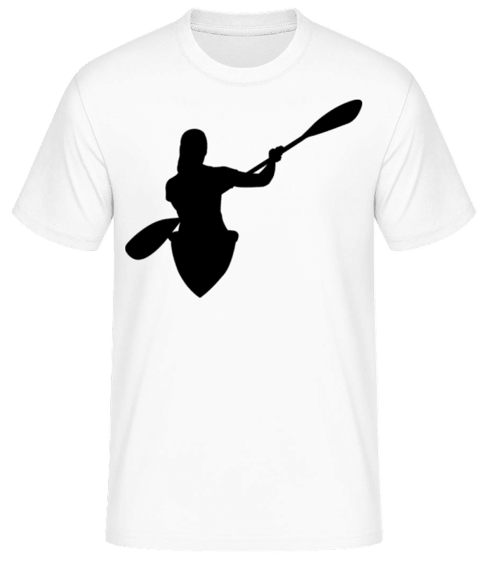 Preview: Kayak Shape Black - Men's Basic T-Shirt - White - Front