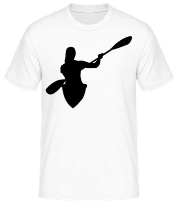 Kayak Shape Black - Men's Basic T-Shirt - White - Front