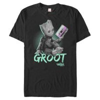 Marvel - Groot Neon Baby - Pánske Tričko - Čierna - Predné