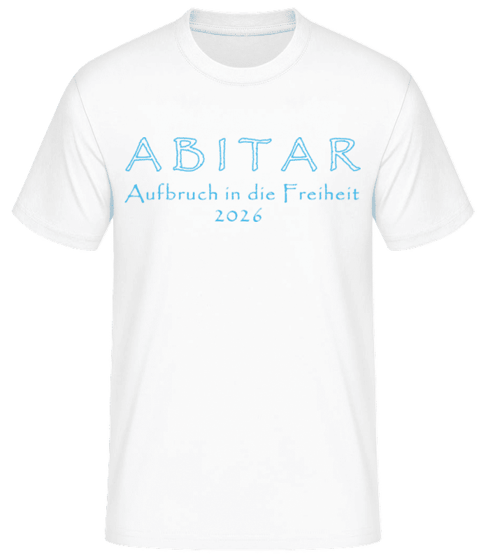 Vorschau: Abitar 2025 - Männer Basic T-Shirt - Weiß - Vorne