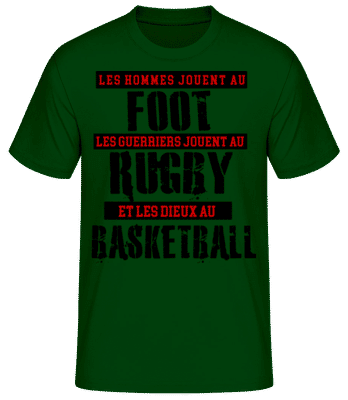 Les Dieux Jouent Au Basketball - T-shirt homme B&C - Vert bouteille - Devant