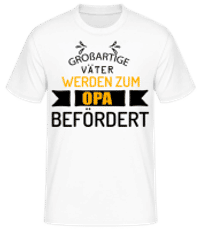Großartige Väter Beförderung Opa - Männer Basic T-Shirt - Weiß - Vorne