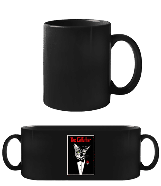 Vorschau: The Catfather - Schwarze Tasse - Schwarz - Vorne