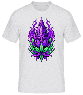 Fleur De Cannabis - T-shirt standard Homme - Gris chiné - Devant