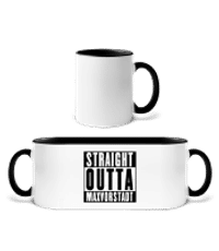 Straight Outta Maxvorstadt - Tasse zweifarbig - Weiß / Schwarz - Vorne