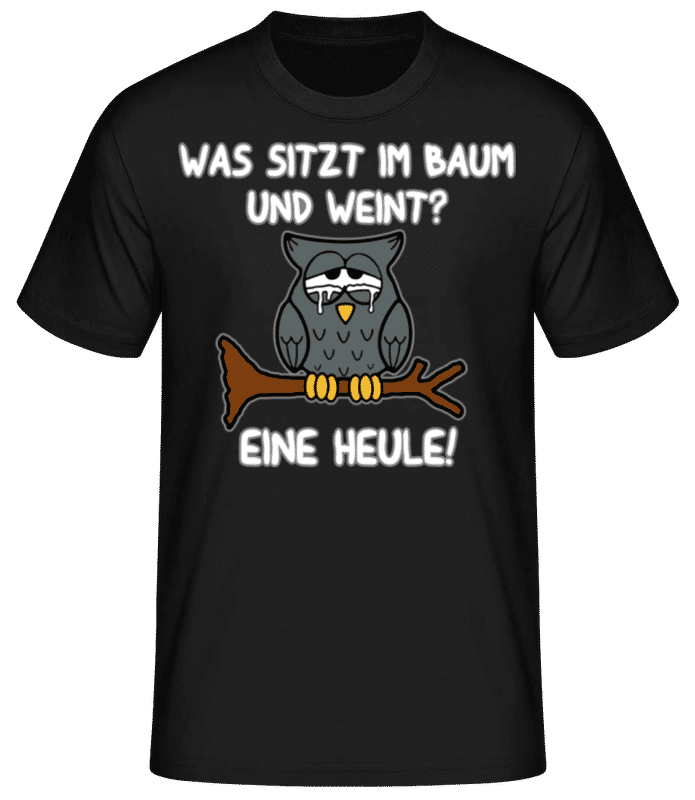 Vorschau: Eine Heule - Männer Basic T-Shirt - Schwarz - Vorne
