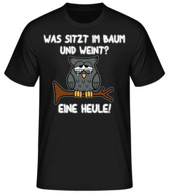 Eine Heule - Männer Basic T-Shirt - Schwarz - Vorne