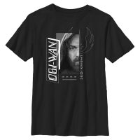 Star Wars - Obi-Wan Kenobi - Obi-Wan Kenobi Jedi Knight Portrait - Kids T-Shirt - Black - Front