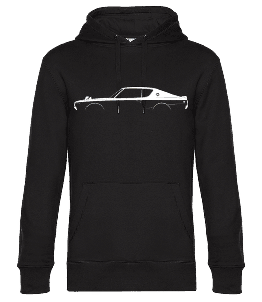 Preview: 'Nissan Sky. 2000GT-R C110' Silhouette - Men’s Standard Hoodie - Black - Front
