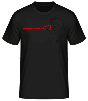 Ligne téléphonique homme - T-shirt standard Homme - Noir - Devant