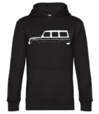 'Mercedes G W463' Silhouette - Sweat à capuche premium Unisexe - Noir - Devant