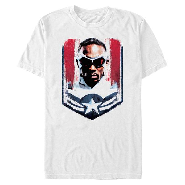 Aperçu: Marvel - Falcon et le soldat de l'hiver - Captain America Take On The Mantle - Homme T-shirt - Blanc - Devant