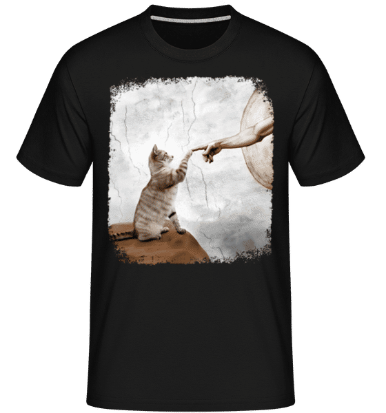 Aperçu: La Création Du Chat -  T-Shirt Shirtinator homme - Noir - Devant