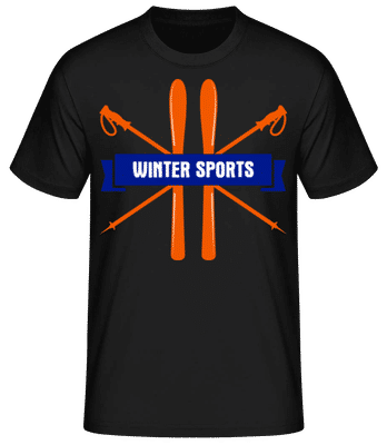 Winter Sports Sign - Men's Basic T-Shirt - Black - Front