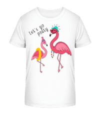 Party Flamingos - T-shirt bio Enfant Stanley Stella 2.0 - Blanc - Devant
