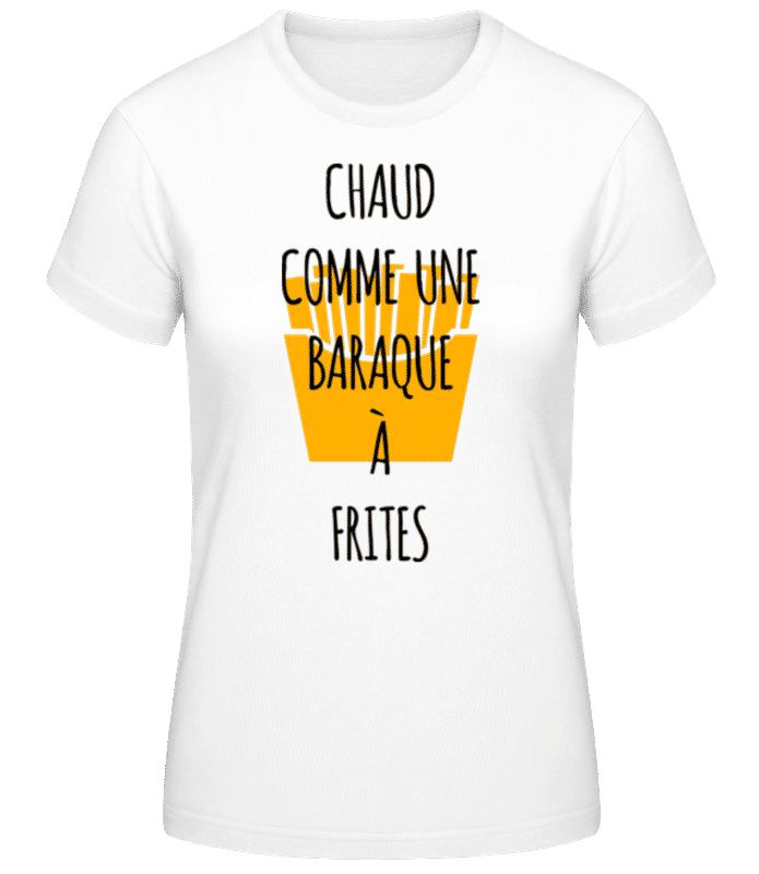 Aperçu: Comme Une Baraque À Frites 5 - T-shirt femme B&C - Blanc - Devant