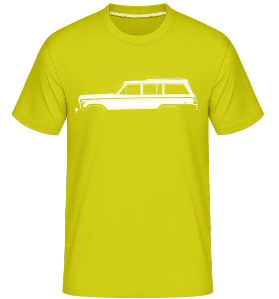 Preview: 'Jeep Wagoneer (SJ)' Silhouette - Shirtinator Men's T-Shirt - Lime - Front