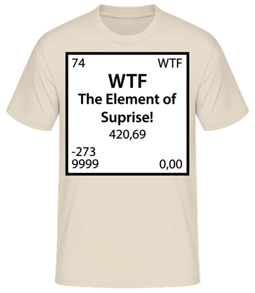 Preview: WTF The Eement Of Surprise - Men's B&C T-Shirt - Cream - Front