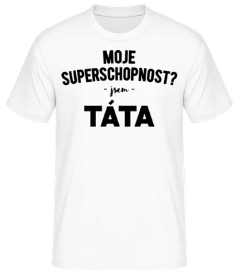 Super Power Papi - Pánské basic tričko - Bílá - Napřed