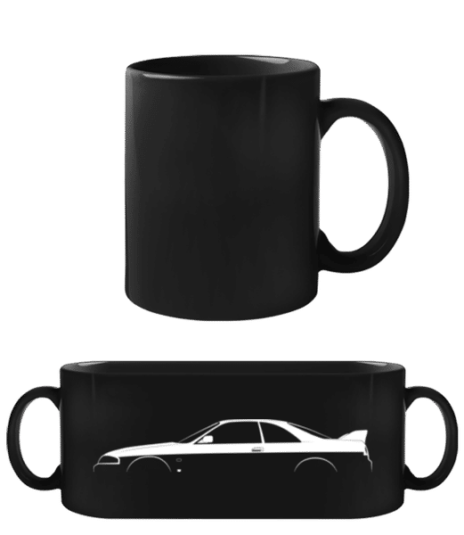 Vorschau: 'Nissan Skyline GT-R (R33)' Silhouette - Schwarze Tasse - Schwarz - Vorne