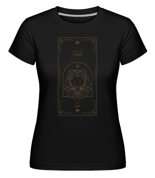Aperçu: Art Deco Zodiac Sign Leo -  T-shirt Shirtinator femme - Noir - Devant