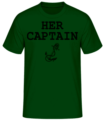 Her Captain - Männer Basic T-Shirt - Flaschengrün - Vorne