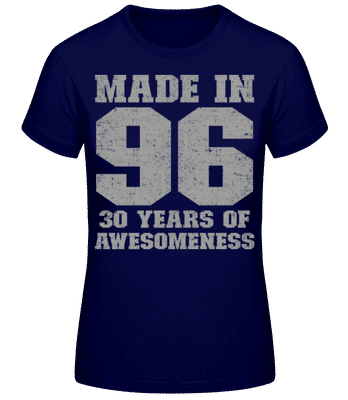 30 Years Of Awesomeness - Women's Basic T-Shirt - Navy - Front