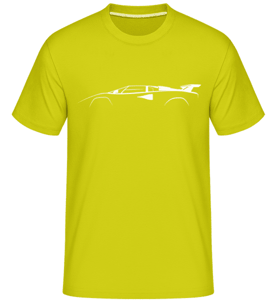 Preview: 'Lamborghini Countach LP400' Silhouette - Shirtinator Men's T-Shirt - Lime - Front
