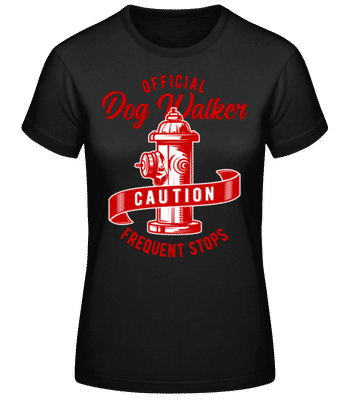 Official Dog Walker - Camiseta para mujer B&C - Negro - delante