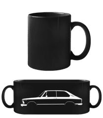 'BMW 1802 Touring' Silhouette · Schwarze Tasse