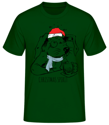 Christmas Spirit - Camiseta básica para hombre - Verde botella - delante