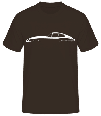 'Jaguar E-Type' Silhouette - T-shirt standard Homme - Marron - Devant