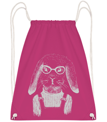 Hipster Lièvre - Sac à dos Drawstring - Magenta - Vorn