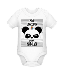 5% Unicorn 95% Ninja · Body manches courtes bio
