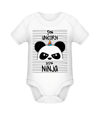 5% Unicorn 95% Ninja - Bio body pre deti - Biela - Predné