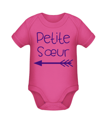 Petite Sœur - Body manches courtes bio - Magenta - Devant