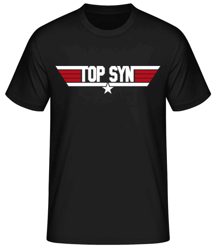 Náhľad: Top Syn - Pánske basic tričko - Čierna - Predné