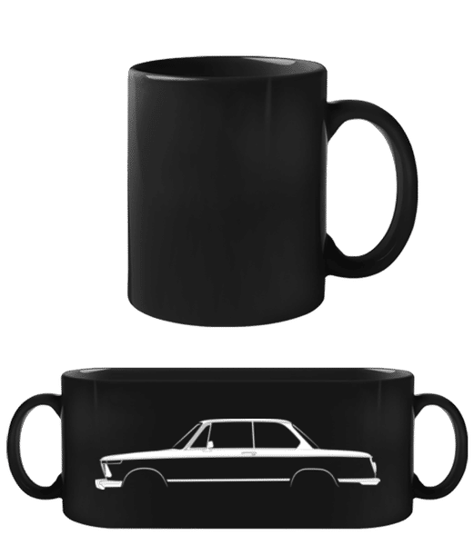 Aperçu: 'BMW 2002 tii' Silhouette - Tasse Noire - Noir - Devant