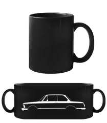 'BMW 2002 tii' Silhouette · Schwarze Tasse